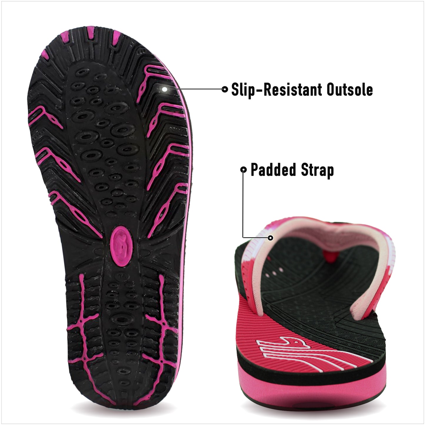 Classic Flip Flops: 9097 Fuchsia
